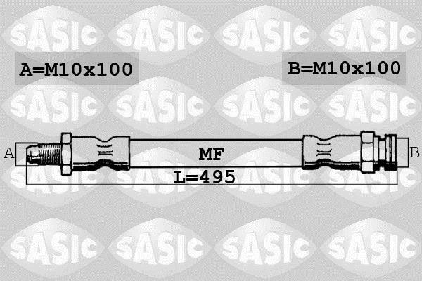 Купить 6600016 Sasic Тормозной шланг Ducato 244 (2.0, 2.3, 2.8)