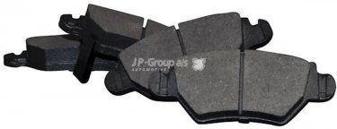 Купить 1263700210 JP Group Тормозные колодки задние с звуковым предупреждением износа
