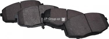 Купить 3663600910 JP Group Тормозные колодки передние Каренс (1.6, 1.8, 2.0) с звуковым предупреждением износа