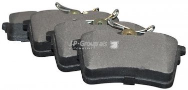 Купить 4163700910 JP Group Тормозные колодки задние Peugeot 308 (1.6, 2.0) без датчика износа