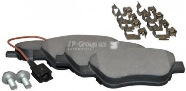 Купить 3363601310 JP Group Тормозные колодки передние Линеа (1.3 D Multijet, 1.4) с датчиком износа