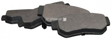 Купить 3563700110 JP Group Тормозные колодки задние Элантра 1.6 CRDi с звуковым предупреждением износа