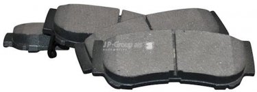 Купити 3563700710 JP Group Гальмівні колодки задні Hyundai H1 (2.5 CRDi, 2.5 D, 2.5 TD) с звуковым предупреждением износа