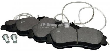 Купить 4163603810 JP Group Тормозные колодки передние Partner с датчиком износа