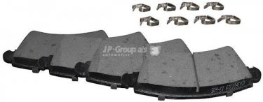 Купити 4163601310 JP Group Гальмівні колодки передні Пежо 206 (1.6 16V, 2.0 HDI 90, 2.0 S16) без датчика зносу