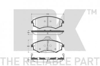 Купить 223412 NK Тормозные колодки передние Sonata 3.3 с датчиком износа