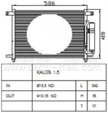 Купить PXNCC-019 Parts-Mall Радиатор кондиционера Авео