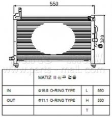 Купить PXNCC-006 Parts-Mall Радиатор кондиционера Matiz (0.8, 1.0)