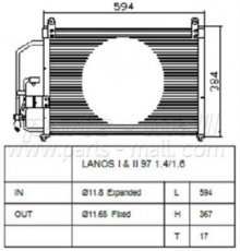 Купить PXNCC-003 Parts-Mall Радиатор кондиционера Daewoo