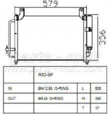 Купити PXNCB-031 Parts-Mall Радіатор кондиціонера Kia Rio 1.3