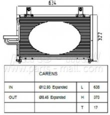 Купить PXNCB-019 Parts-Mall Радиатор кондиционера Carens 1.8