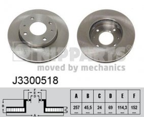 Купить J3300518 Nipparts Тормозные диски Маджентис (2.0, 2.5 V6)