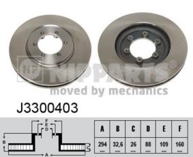 Купить J3300403 Nipparts Тормозные диски SsangYong