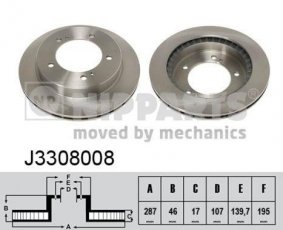 Купить J3308008 Nipparts Тормозные диски
