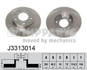 Купить J3313014 Nipparts Тормозные диски Mazda 626 (1.8, 2.0, 2.5)