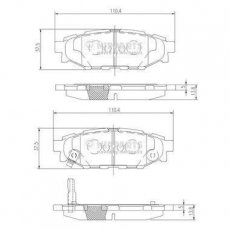 Купити N3617004 Nipparts Гальмівні колодки задні Subaru XV (1.6, 2.0) 