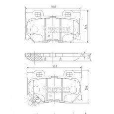 Купити N3611053 Nipparts Гальмівні колодки задні Infiniti FX (30d AWD, 37 AWD, 50 AWD) 
