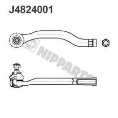 Купить J4824001 Nipparts Рулевой наконечник Шатл (2.2 16V, 2.3 16V)