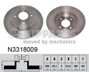 Купити N3318009 Nipparts Гальмівні диски Свіфт