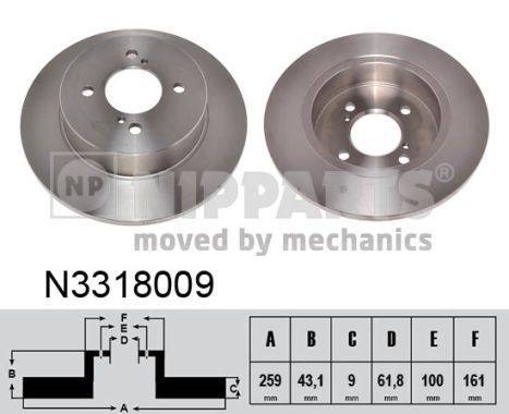 Тормозной диск N3318009 Nipparts фото 1