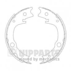 Купить N3502086 Nipparts Тормозные колодки задние Avensis T25 (1.6, 1.8, 2.0, 2.2, 2.4) 