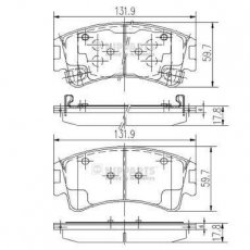 Купити J3603056 Nipparts Гальмівні колодки передні Mazda 6 (GG, GY) (2.0, 2.3) 