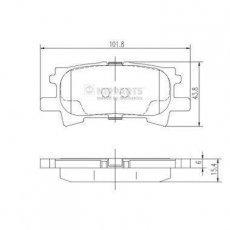 Купить J3612031 Nipparts Тормозные колодки задние Хайлендер (3.0 4WD, 3.3, 3.3 4WD) 