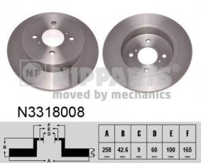 Купить N3318008 Nipparts Тормозные диски Игнис (1.3, 1.5)