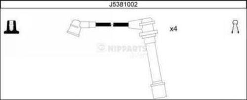 Купить J5381002 Nipparts Провода зажигания Микра (1.0, 1.0 i 16V, 1.3 i 16V)