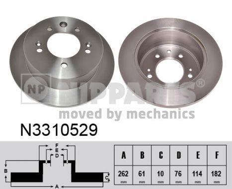 Купить N3310529 Nipparts Тормозные диски Elantra (1.6 CRDi, 1.6 CVVT, 2.0 CVVT)
