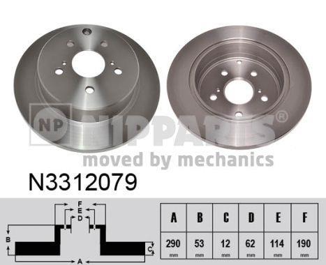 Купить N3312079 Nipparts Тормозные диски Prius 1.8 Hybrid