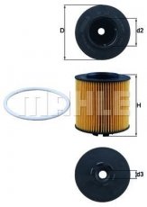 Масляний фільтр OX 341D MAHLE – (фильтр-патрон) фото 1