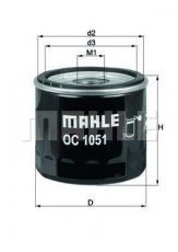 Масляний фільтр OC 1051 MAHLE – (накручуваний) фото 1