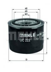Масляний фільтр OC 222 MAHLE – (накручуваний) фото 1