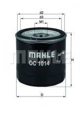 Масляний фільтр OC 1014 MAHLE – (накручуваний) фото 1