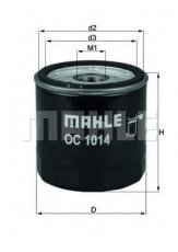 Купить OC 1014 MAHLE Масляный фильтр (накручиваемый) Вольво С40 2 (1.8, 2.0)
