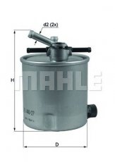 Купити KL 440/27 MAHLE Паливний фільтр (прямоточний) Х-Трейл 2.2 dCi