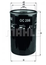 Масляный фильтр OC 206 MAHLE – (накручиваемый) фото 1