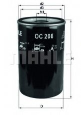 Купити OC 206 MAHLE Масляний фільтр (накручуваний) МАН  (4.6, 6.9)