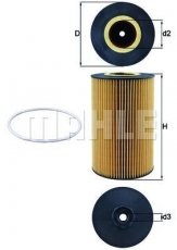 Масляный фильтр OX 425D MAHLE – (фильтр-патрон) фото 1