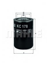 Купити KC 178 MAHLE Паливний фільтр (накручуваний)