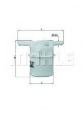 Купити KL 205 MAHLE Паливний фільтр (прямоточний) Цівік (1.3, 1.3 16 V)