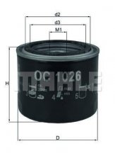 Масляний фільтр OC 1026 MAHLE – (накручуваний) фото 1