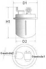 Купити L214/606 CHAMPION Паливний фільтр (прямоточний) Цівік (1.5, 1.6)