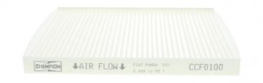 Купить CCF0100 CHAMPION Салонный фильтр (тонкой очистки, частичный) Фиат 500 (0.9, 1.2, 1.4)
