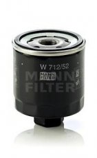 Купити W 712/52 MANN-FILTER Масляний фільтр  Leon (1.4 16V, 1.6 16 V)