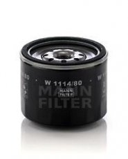 Купить W 1114/80 MANN-FILTER Масляный фильтр  Мазда 323 (БФ, БJ) (1.7 D, 2.0 D)