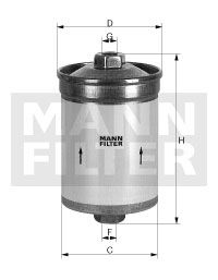 Купить WK 618 MANN-FILTER Топливный фильтр  Jetta 1 (1.6 GLI, 1.8)