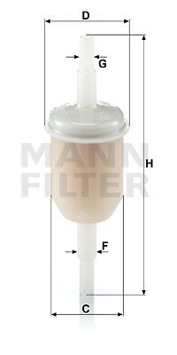 Купить WK 31/2 (10) MANN-FILTER Топливный фильтр  Fiorino (1.1, 1.3, 60 1.1)