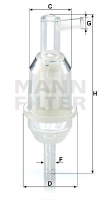 Купити WK 31/5 (10) MANN-FILTER Паливний фільтр  SsangYong